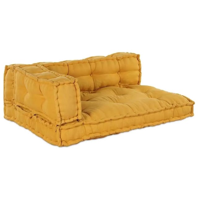 Pallet Sofa Kissen 3 Pcs Gelb Stoff Vidaxl