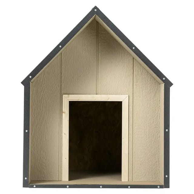 Timbela - Lp Smartside Hundehütte - Holz-hundehütte Für Große Hunderassen, Für Den Außenbereich, 80 X 118 X H94 Cm, Größe L – M972-1