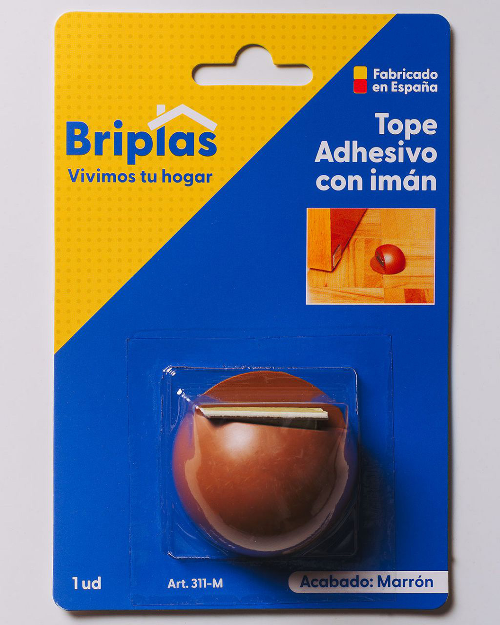 Klebbarer Sphärischer Türstopper Mit Magnet Braun