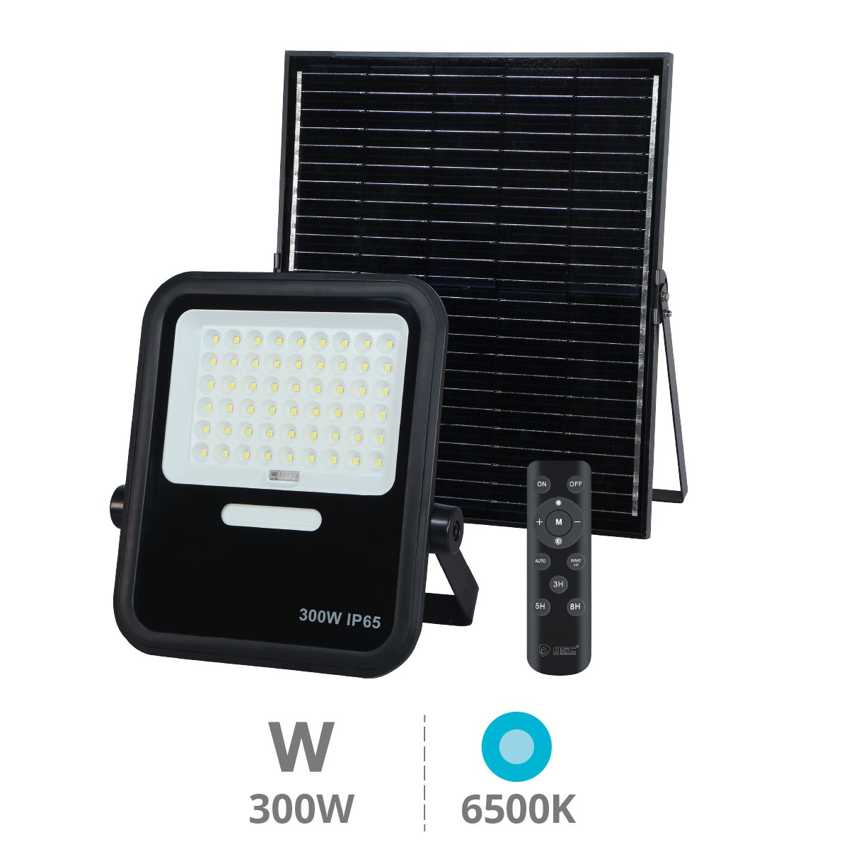 Miloha 300w 6500k Ip65 Schwarzer Led-solarprojektor
