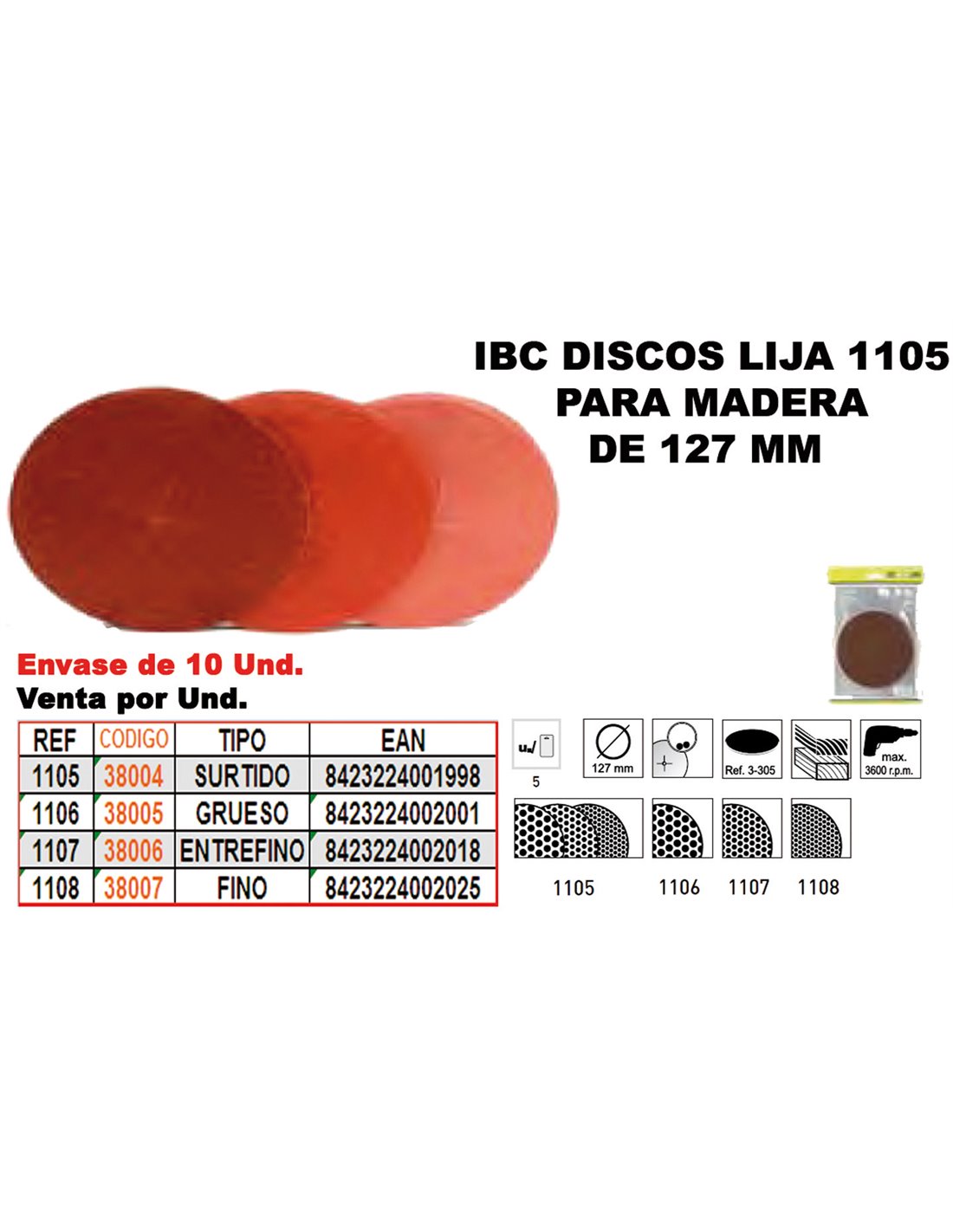 Ibc 5 Schleifscheiben 127 Mm Holz Zwischen Feinen Spitzen