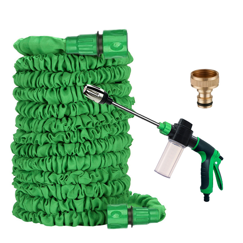 Dehnbarer Gartenschlauch 25ft (7,5m) Mit Schaumpistole - Komplettes Set-lsw