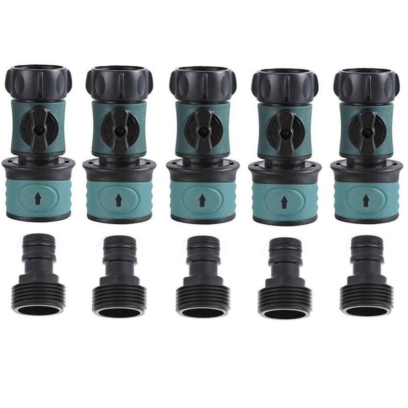 Ventilanschluss-set Für Gartenschlauch - 10-teilig, Schnellkupplungen-lsw