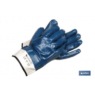 Pack Mit 12 Blauen Nitrilhandschuhen T-9 Zum Schutz