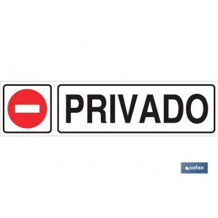 Selbstklebendes Schild Aus Glas, 250 X 62 Mm – Verbotenes Privatgelände