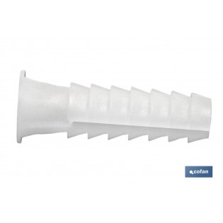 Pack Mit 100 Weißen Kunststoffdübel 8 Mm