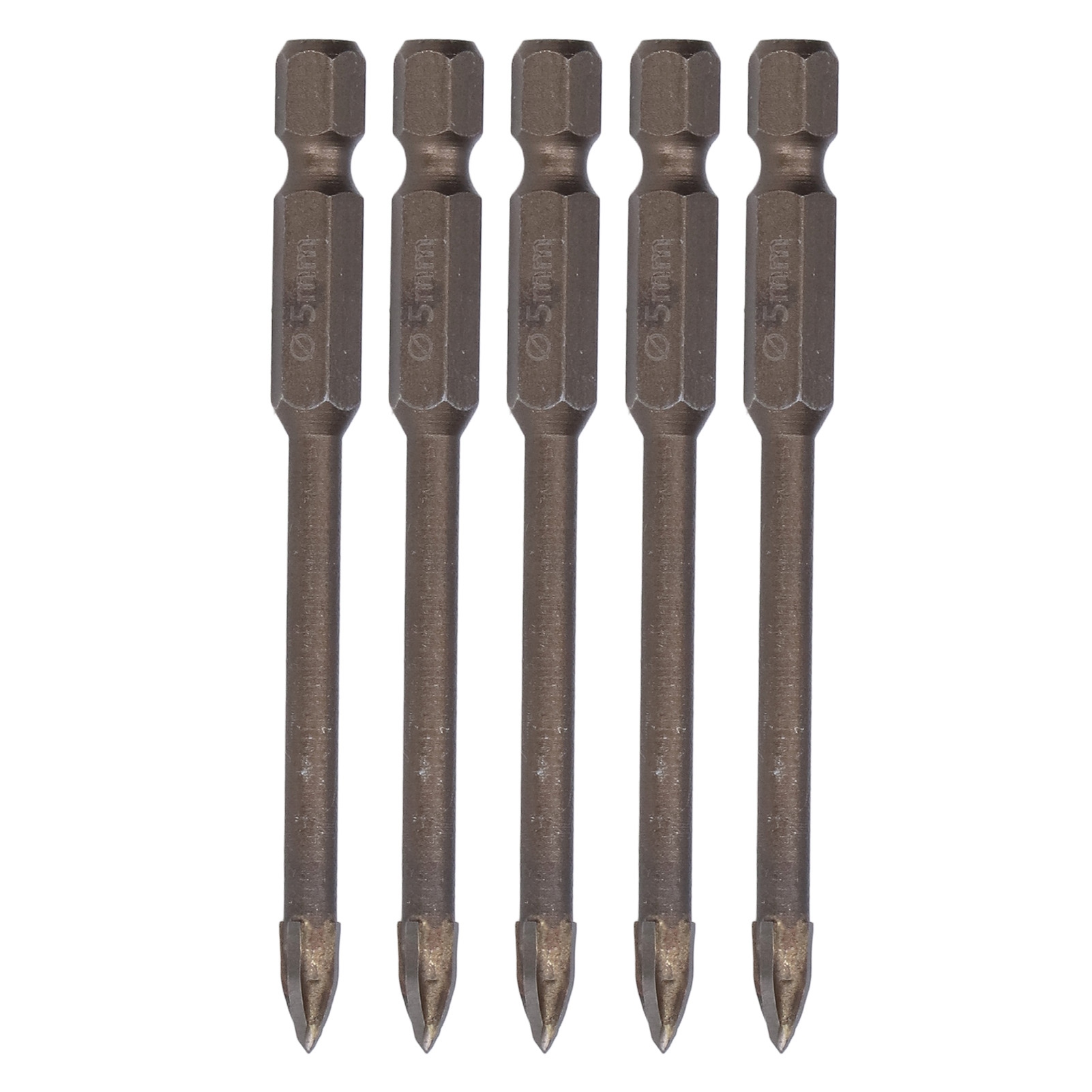 Stück 6-mm-kreuzbohrer Für Fliesen, Glas, Keramik, Beton – 1/4"-sechskantschaft Aus Hartmetall