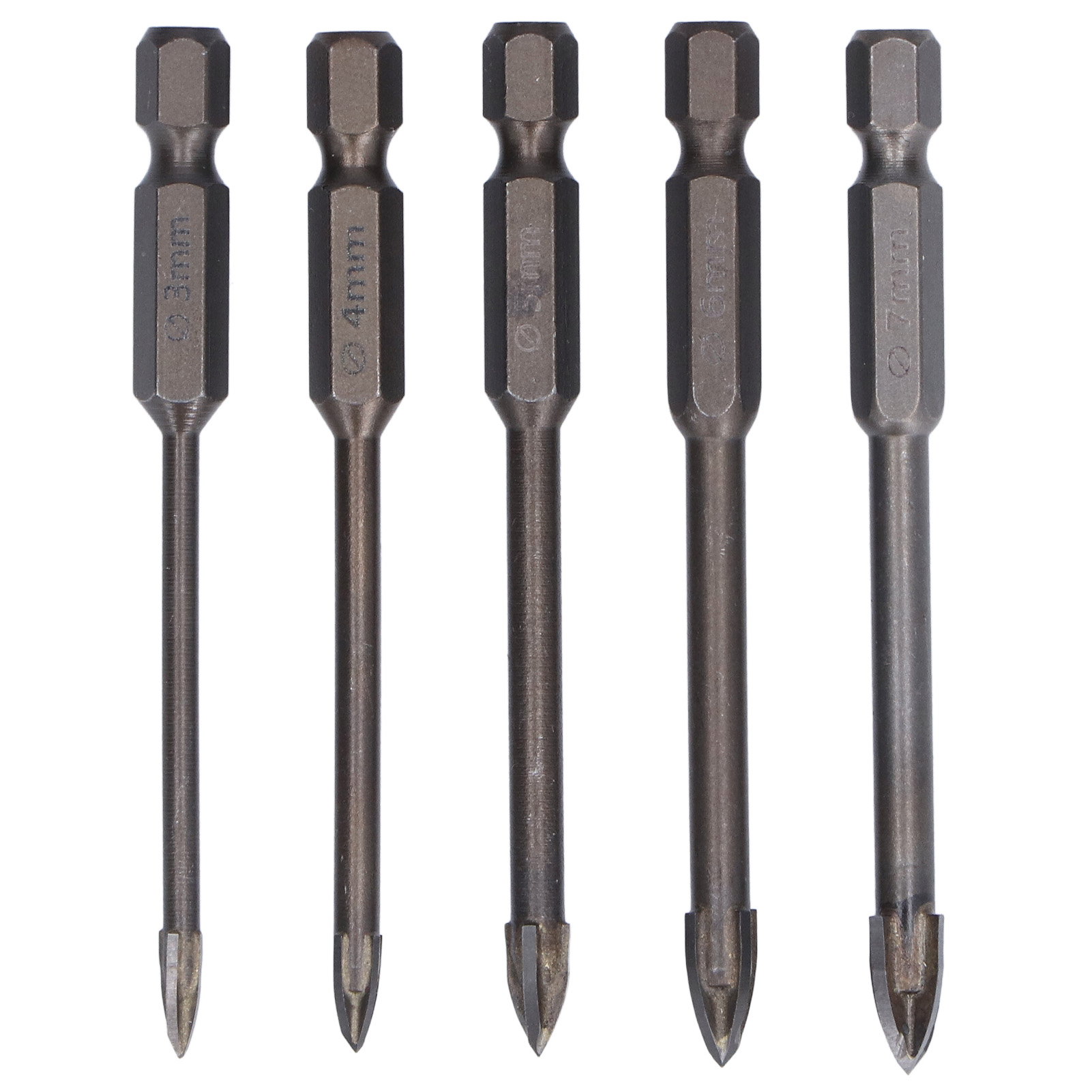 5-teiliges Multifunktionales Hartmetall-betonbohrer-set Für Keramik Und Granit