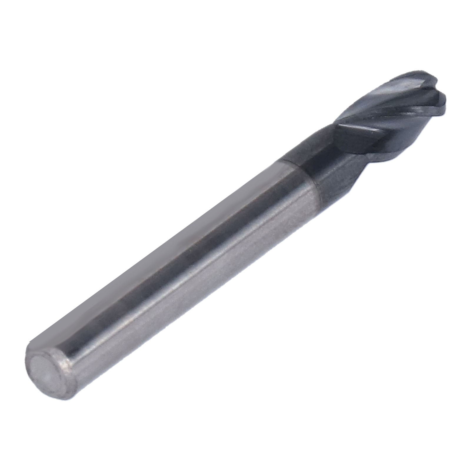 4-schneidiger Schaftfräser Aus Wolframkarbid, Spiralförmig Schneidend Für Cnc-maschinen, Modell R6x30xd12x75