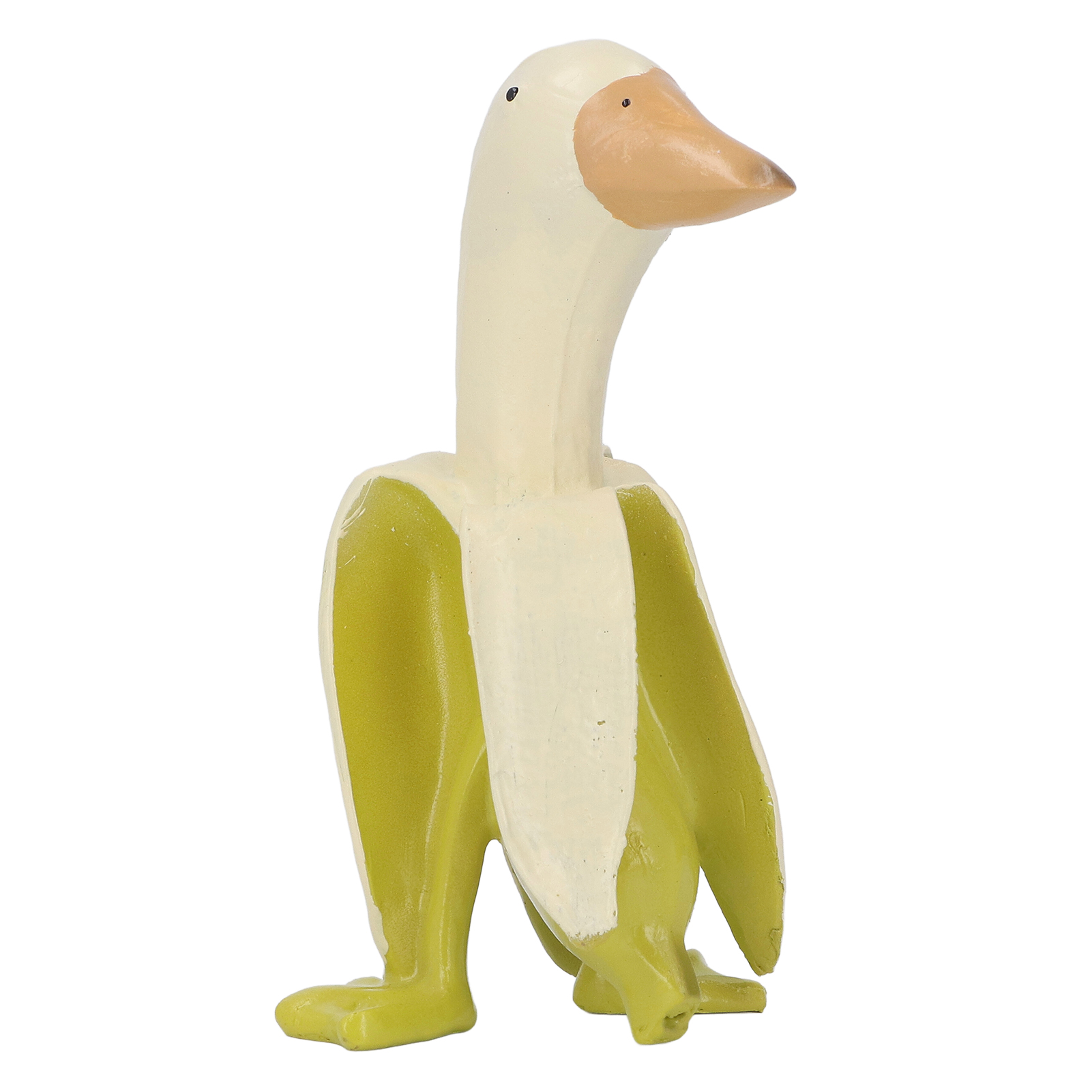 Niedliche Dekorative Enten-bananen-statue Aus Kunstharz Für Garten, Terrasse, Büro Oder Innenbereich – Grüne Version
