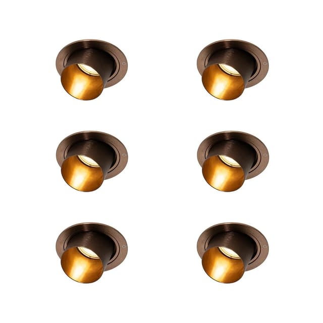 6er-set Moderne Einbaustrahler Dunkelbronze Rund Schwenkbar - Installa