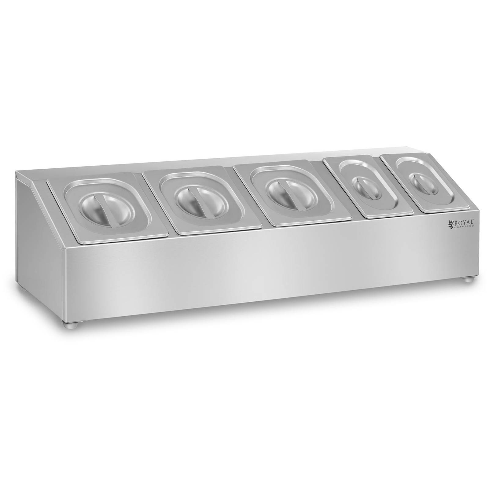Präsentationsständer Für Behälter 3x Gn1/6 2x Gn1/9 + Deckel Edelstahl