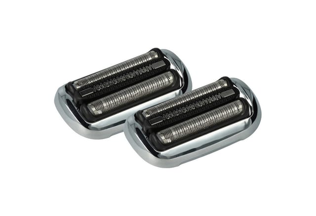 2x Ersatz-scherköpfe Kompatibel Mit Braun 71-s7000cc, 71-s4862cs, 71-s4200cs, 71-s1200s Elektrorasierer, Schwarz Silber Weiß - Vhbw