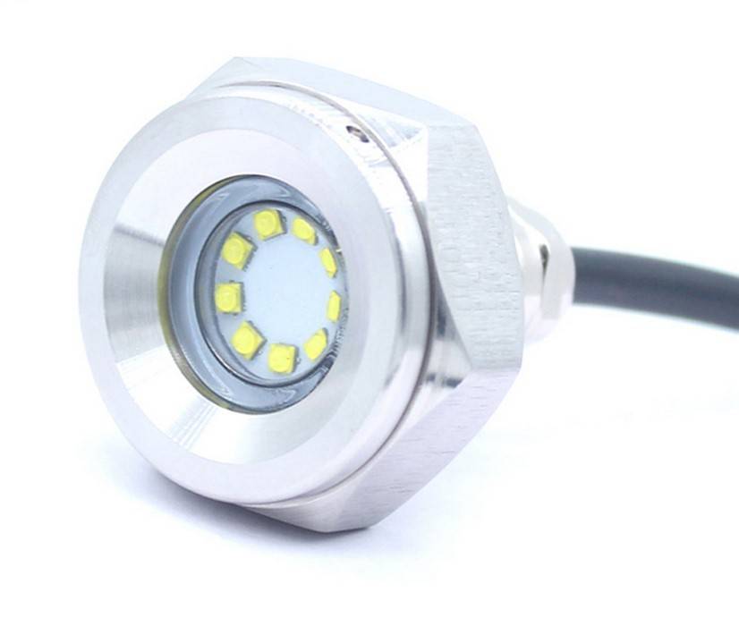 Rgb Led Unterwasserstrahler Für Boote 12v - 27w - Einbaubar In