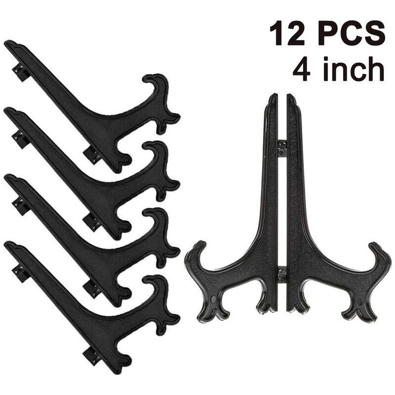 Lot De 12 Chevalets En Plastique Porte-assiettes - Présentoirs Pour La Présentation Des Assiettes À Collectionner