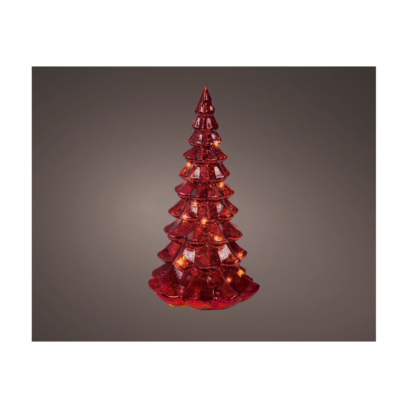 Rotes Led-dekorationsbaum 10x21 Cm