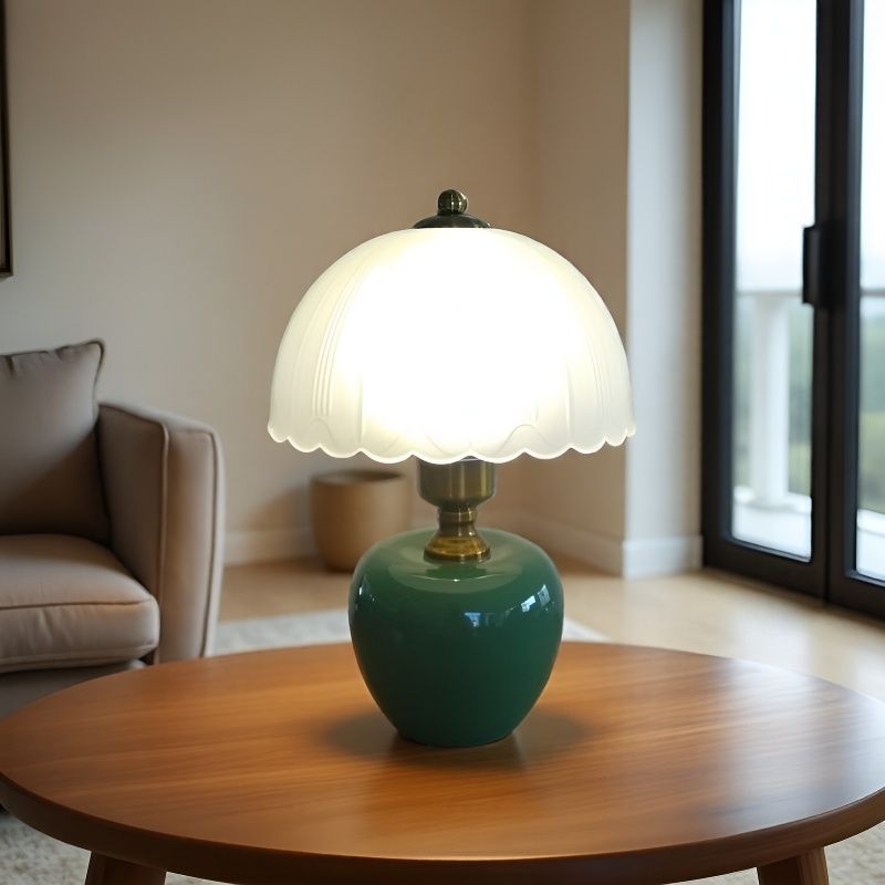 Nachtischlampe Qualle Apfelgrün Retro-stil & Dreifarbig-lsw