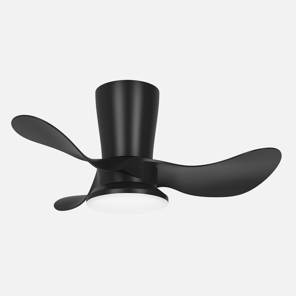 Dc-ventilator Triollo Schwarz 27w 2700lm 3flügel 6stufen 61d 3000-4500-6500k Fernbedienung+regulierbar