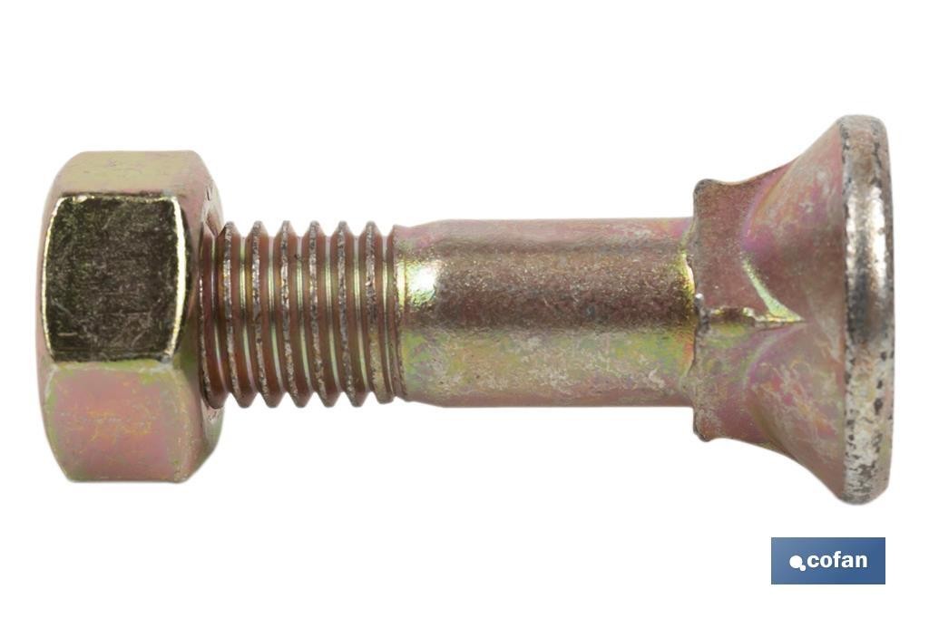 Pack Mit 100 Din 608 Schrauben C-8.8 M-7/16x35 Bicromatiert