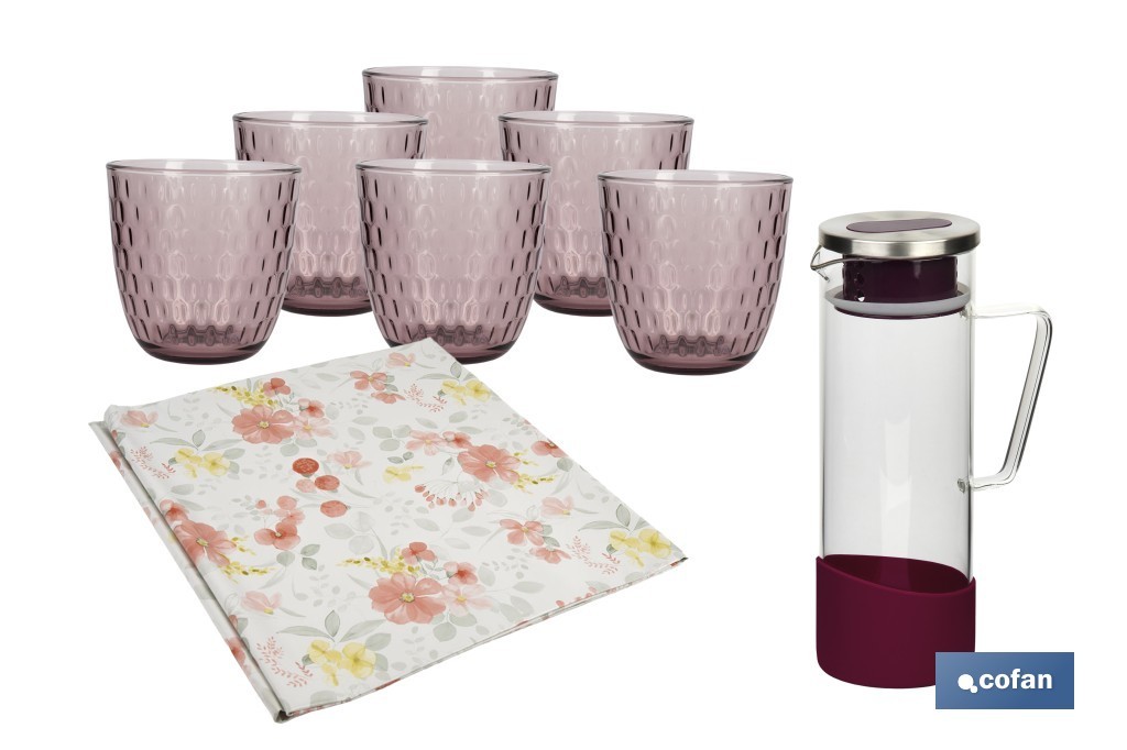 Weinflasche Aus Borosilikat-glas 1,3 Liter Mit Tuch 1,4 X 1,4 M