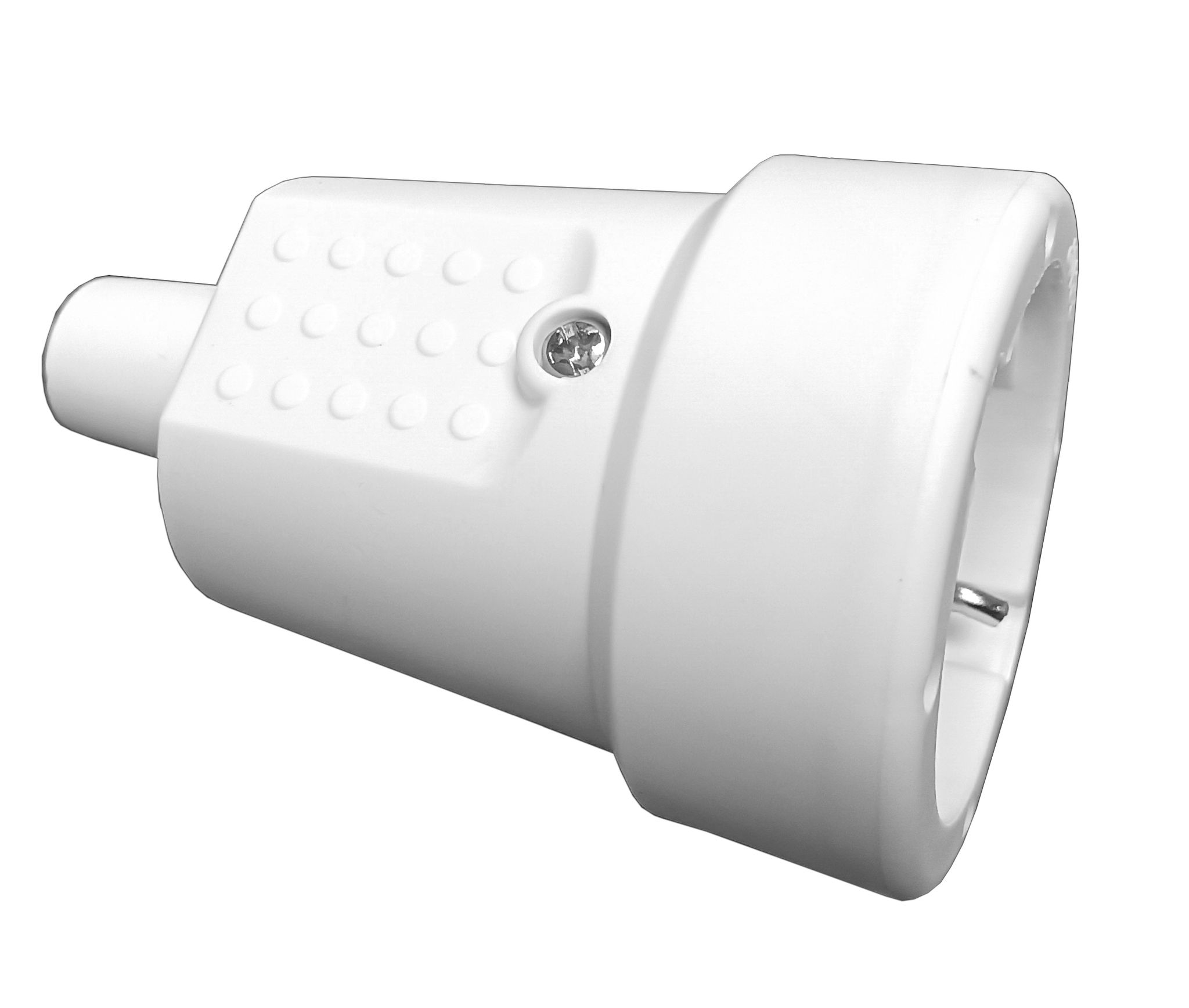 Schuko Gummi Basisstecker Weiß 16a