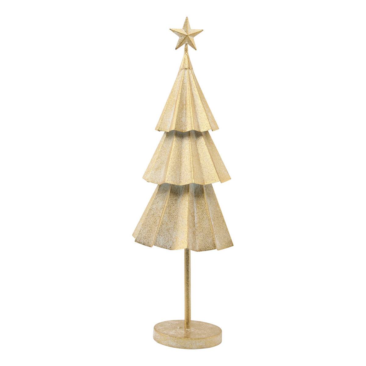 Dekorativer Weihnachtsbaum Aus Metall In Gold, H. 67 Cm - Feeric Lights & Christmas