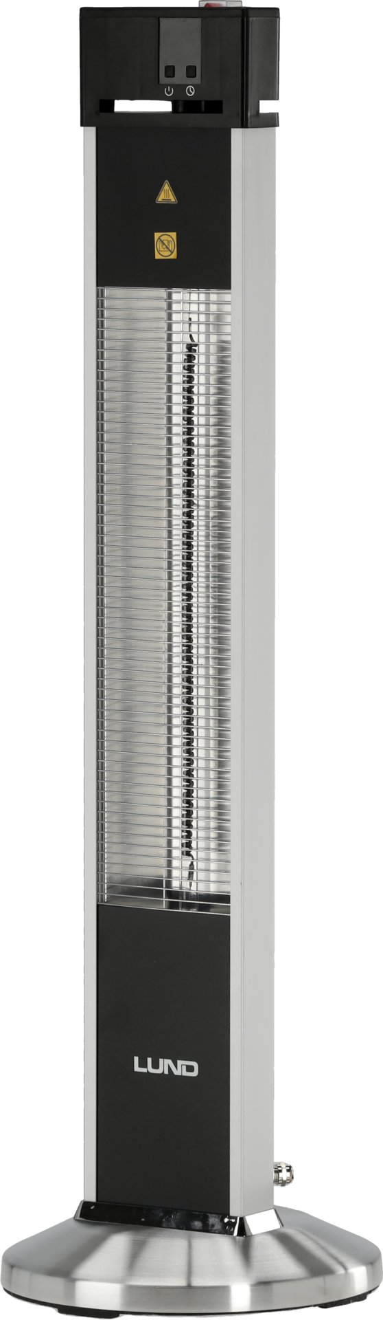 Geko Promiennik Lund Elektrischer Heizkörper 2000w Silber Schwarz