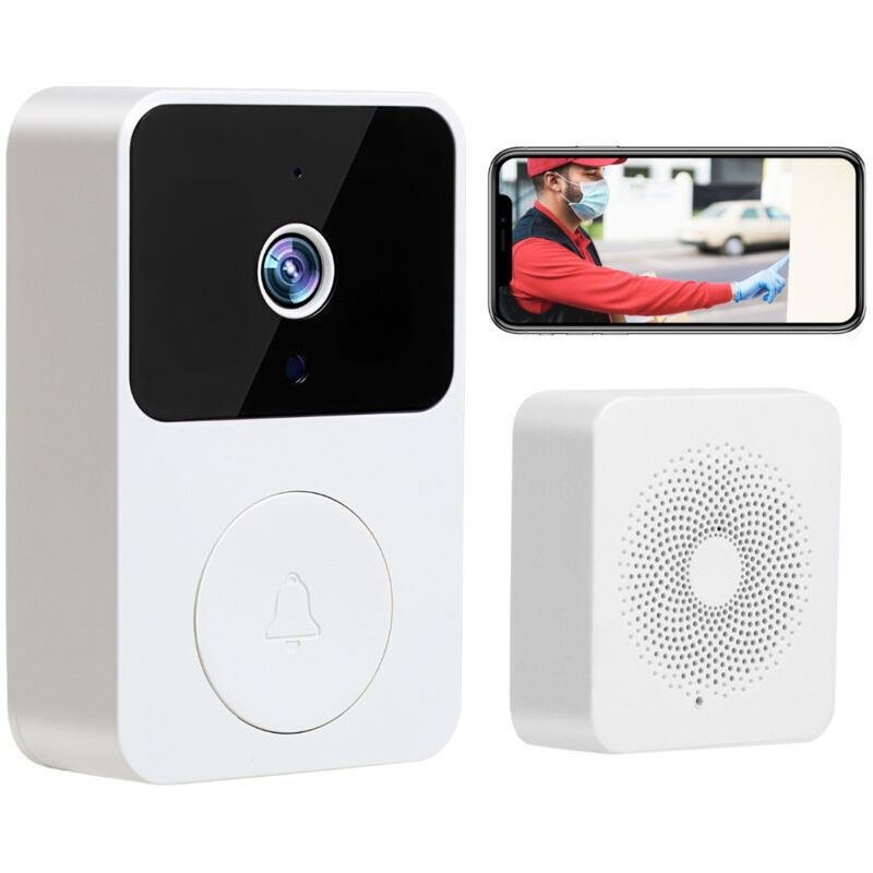 Sonnette Vidéo Intelligente Wifi - Œil De Chat Électronique - Vision Nocturne - Interphone Mobile - Surveillance À Distance - Sécurité Domestique Complète
