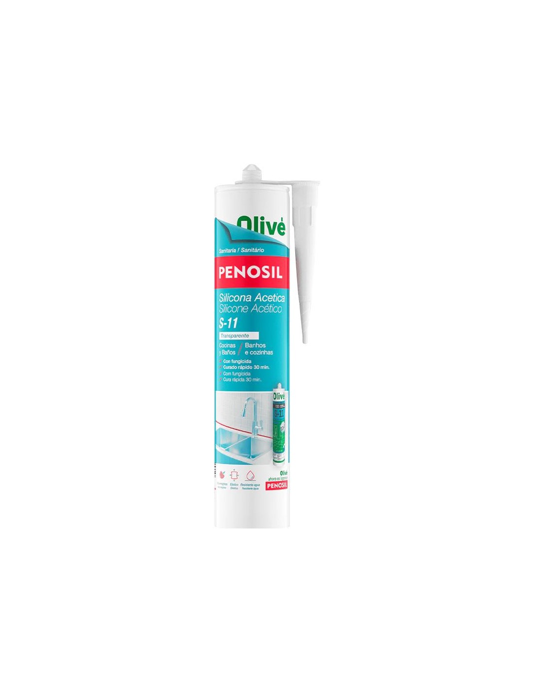 Sanitärsilikon 50ml - Säuredichtstoff, Hohe Fungizide Wirkung, Verhindert Schimmel - Siliconepro