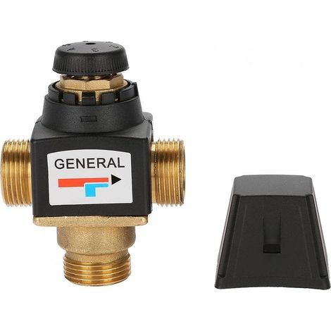 Economiseurs D'Eau, Thermostatic Valve, Vanne Solaire 3/4, Vanne En Laiton Vanne Mitigeur Thermostatique, 3 Voies Dn20 Filetage Mâle Mitigeur Thermostatique En Laiton Pour Chauffe-eau Solaire - Rwmiti