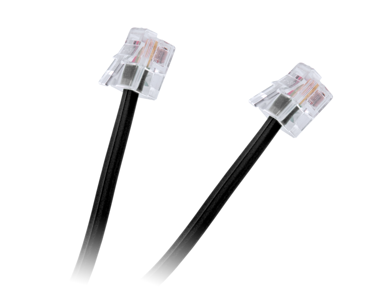Tel0033a-20 Teilnehmertelefonkabel 20 M Schwarz