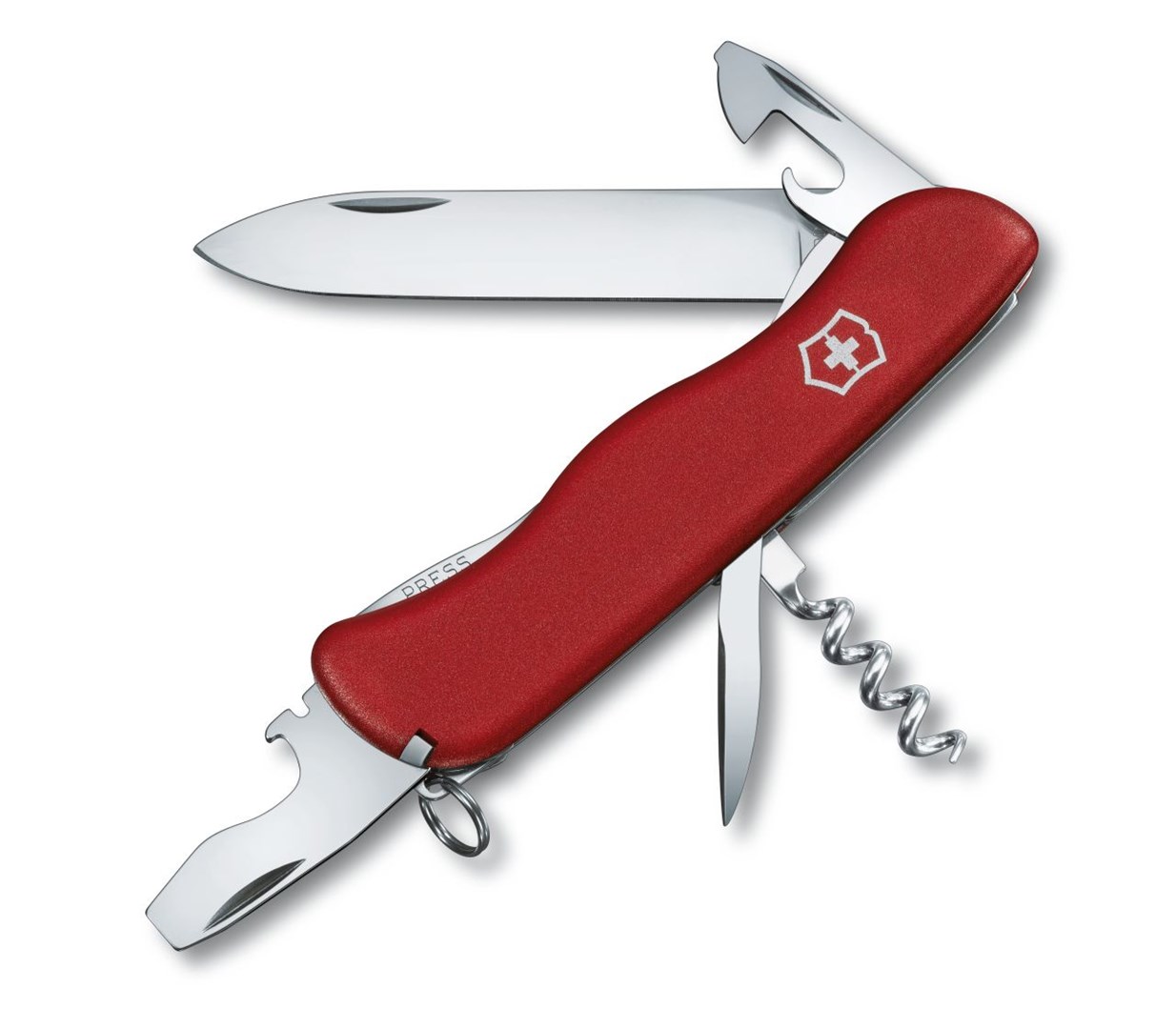 Schweizer Taschenmesser Victorinox Picknicker, Ideal Für Ausflüge Ins Grüne, Hat 11 Funktionen, Mit Feststellbarer Klinge Und Flaschenöffner, Farbe Rot
