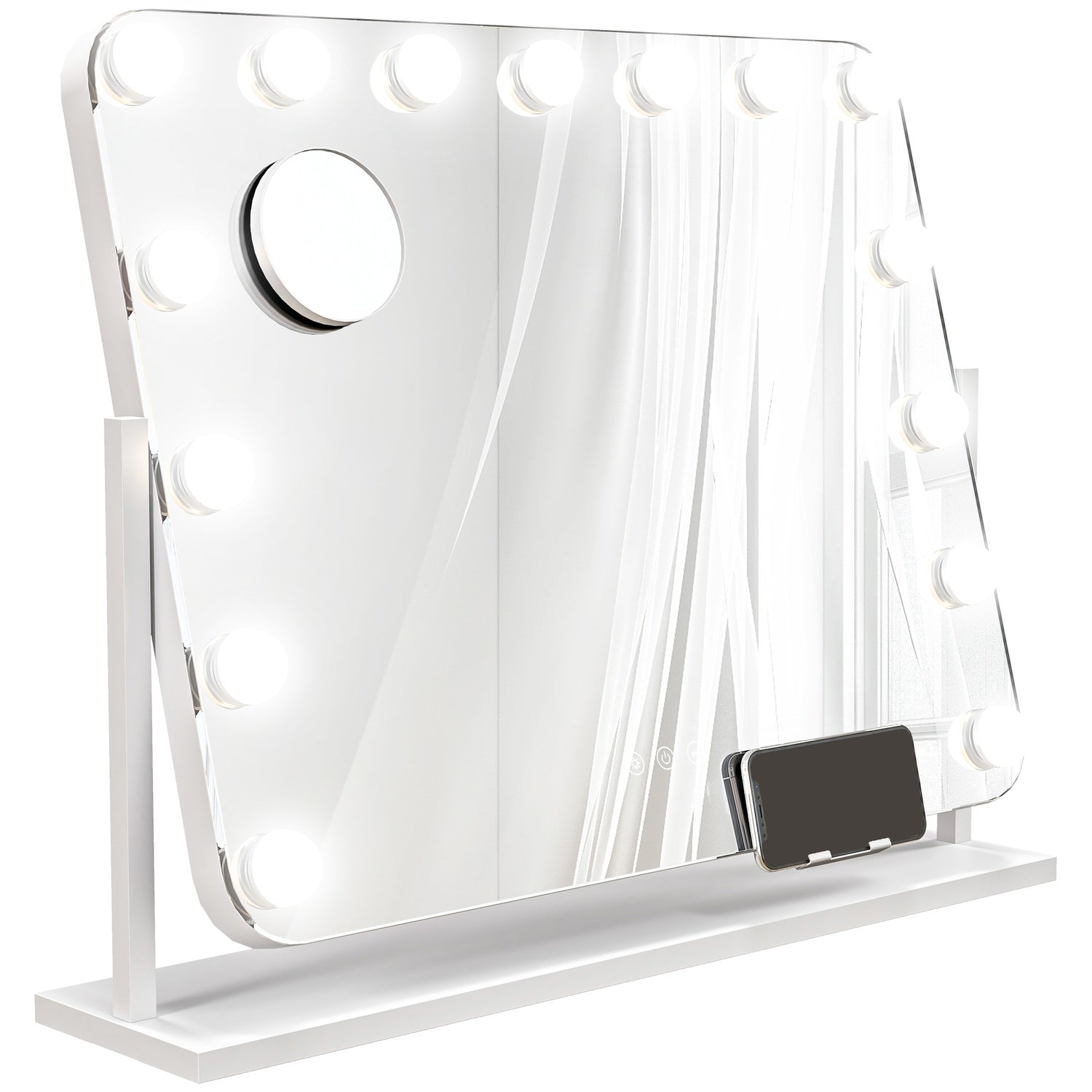 Led-schminkspiegel - 3 Lichtmodi, Dimmbar, Usb, 62,5 X 49,5 Cm