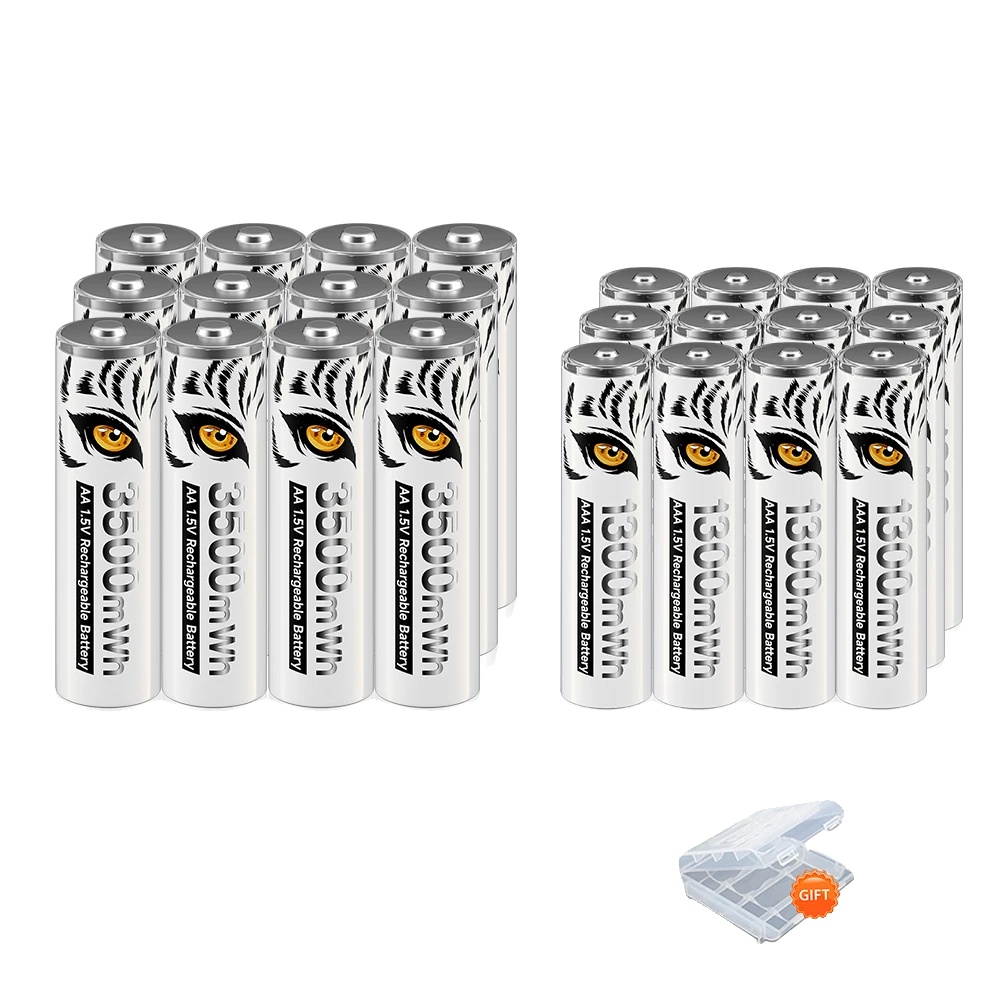 Wiederaufladbare Batterien, Usb-ladegerät, Hohe Kapazität, 12aa 12aaa