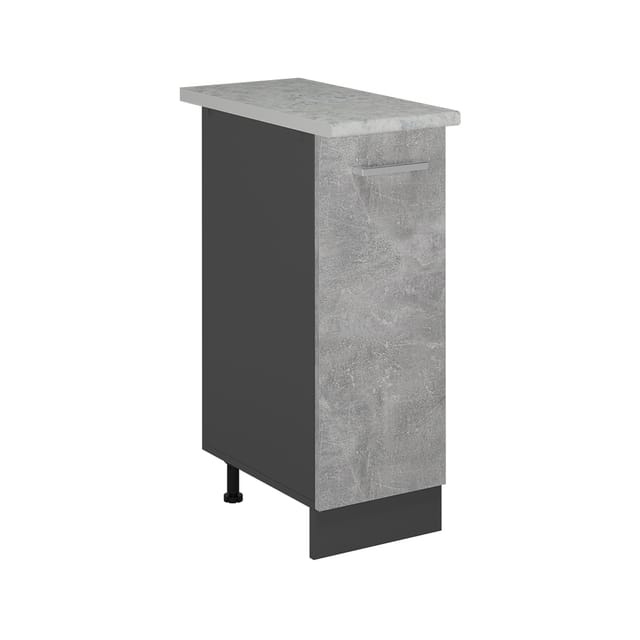 Vicco - Apothekerunterschrank R-line, Beton, 30 Cm Ap Marmor