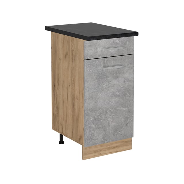 Vicco - Küchenunterschrank R-line, Beton, 40 Cm , Ap Anthrazit