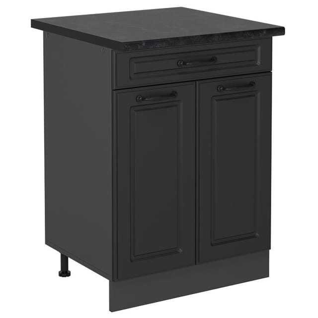 Vicco - Küchenunterschrank R-line, Anthrazit Landhaus, 60 Cm , Ap Anthrazit
