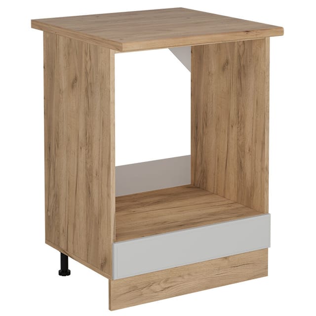 Vicco - Herdumbauschrank R-line, Weiß Landhaus, 60 Cm , Ap Eiche