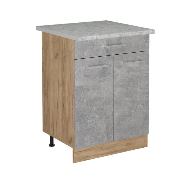 Vicco - Küchenunterschrank R-line, Beton, 60 Cm Ap Marmor