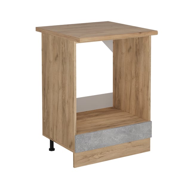Vicco - Herdumbauschrank R-line, Beton, 60 Cm , Ap Eiche