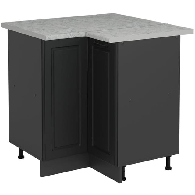 Vicco - Eckunterschrank R-line, Anthrazit Landhaus, 75.6 Cm Ap Marmor