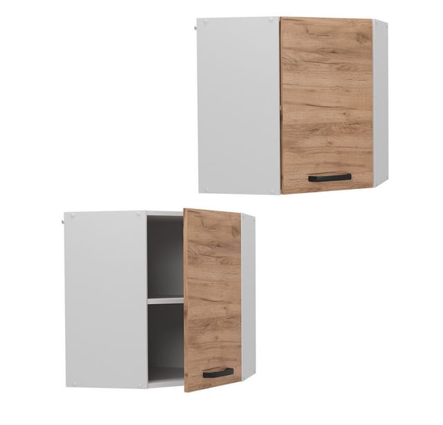 Eckhängeschrank R-line, Goldkraft Eiche, 57 Cm, Vicco