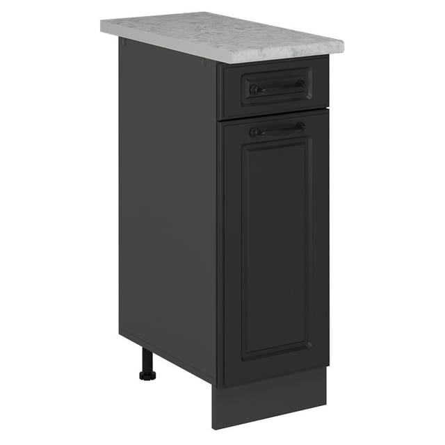 Vicco - Küchenunterschrank R-line, Anthrazit Landhaus, 30 Cm Ap Marmor