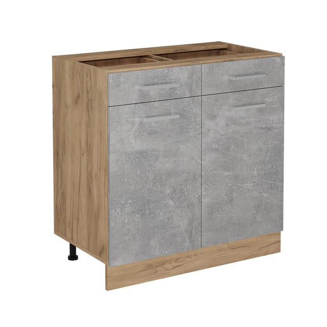 Vicco - Küchenunterschrank R-line, Beton, 80 Cm Ohne Arbeitsplatte