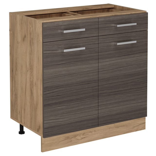 Vicco - Küchenunterschrank R-line, Edelgrau, 80 Cm Ohne Arbeitsplatte