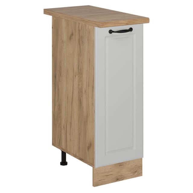 Vicco - Apothekerschrank R-line, Weiß Landhaus, 30 Cm , Ap Eiche