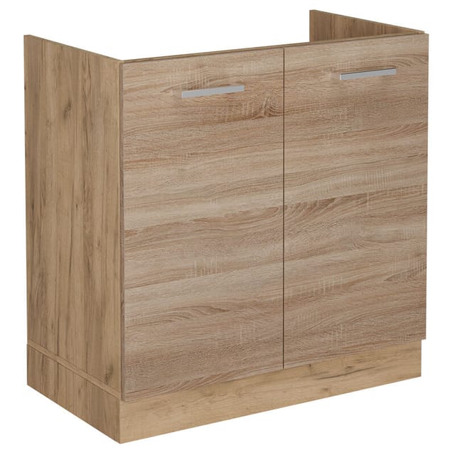 Spülenunterschrank R-line, Sonoma, 80 Cm Ohne Arbeitsplatte, Vicco