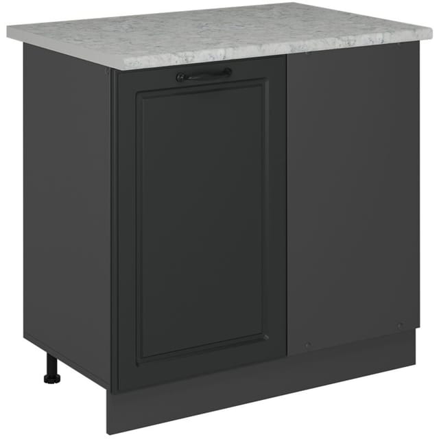 Vicco - Eckunterschrank R-line, Anthrazit Landhaus, 86 Cm Ap Marmor