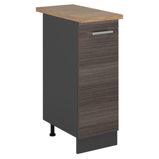 Vicco - Apothekerschrank R-line, Edelgrau, 30 Cm , Ap Eiche