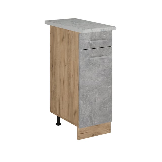 Küchenunterschrank R-line, Beton, 30 Cm Ap Marmor, Vicco